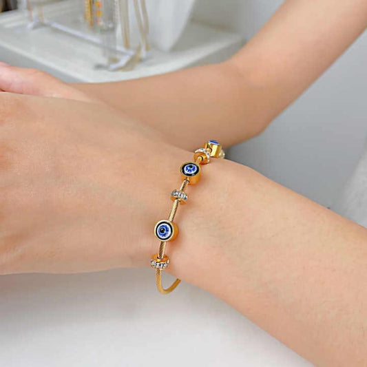 Evil Eye Classic Bangle-Stylish Protection and Elegance