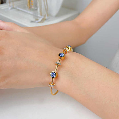 Evil Eye Classic Bangle-Stylish Protection and Elegance