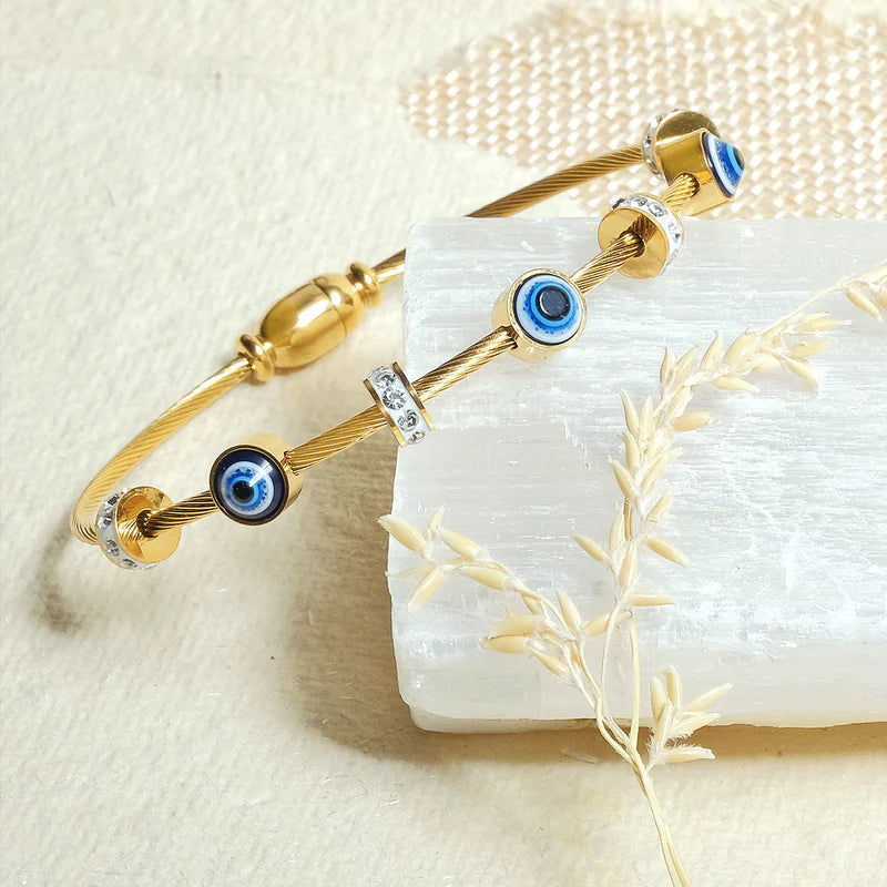 Evil Eye Classic Bangle-Stylish Protection and Elegance