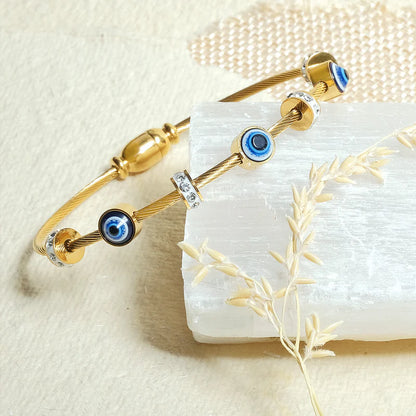 Evil Eye Classic Bangle-Stylish Protection and Elegance